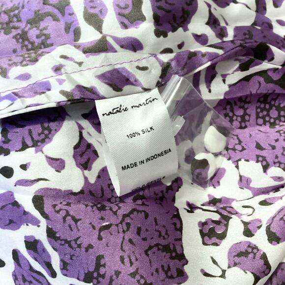 Natalie Martin SammIe Pintuck 100% Silk Dress Violet Geranium XL NWT - Picture 4 of 5